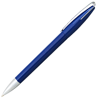 Ручка шариковая, автоматическая, пластиковая, металлическая, синяя/серебристая, Cobra