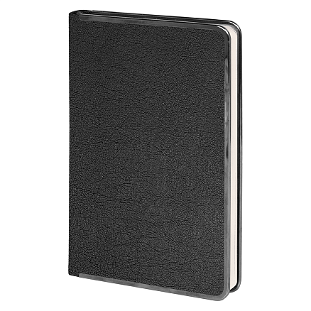 Ежедневник Alfa Techno Soft , черный, недатированный, в твердой обложке с металлическим элементом