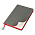 Ежедневник Flexy Latte А5, серый с красным срезом, недатированный, в гибкой обложке_серый/красный