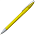 Ручка шариковая, автоматическая, пластиковая, прозрачная, металлическая, желтая/серебристая, Cobra_желтый
