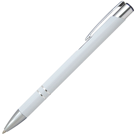 Ручка шариковая, COSMO HEAVY, металл, белый/серебро