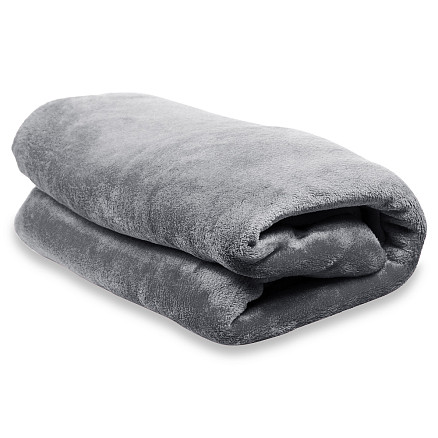 Плед мягкий флисовый Super Soft  Comfort Travel, 125*170 см, серый