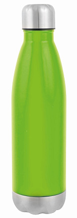 Вакуумная бутылка с двойными стенками GOLDEN TASTE, зеленый, серебристый
