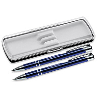 Набор ручек Legend Solution (ручка шариковая, карандаш механический) в футляре Pencase Smart, темно-синий