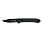 Нож складной Stinger, 115 мм, (черный), материал рукояти: нержавеющая сталь, стеклотекстолит G10_ЧЕРНЫЙ-H124