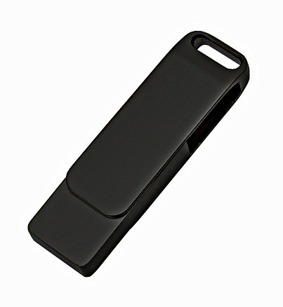 Флеш накопитель Bergamo, USB 2.0 16GB, металл, черный