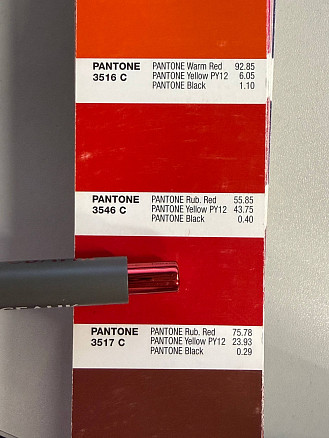 Ручка шариковая Snap Mirror матовая, металл, серый с красным