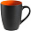 Кружка Bright Tulip, матовая, черная с оранжевым_черный/оранжевый