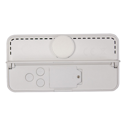 Часы настольные Chronos с термометром и гигрометром, с ж/к дисплеем, белые