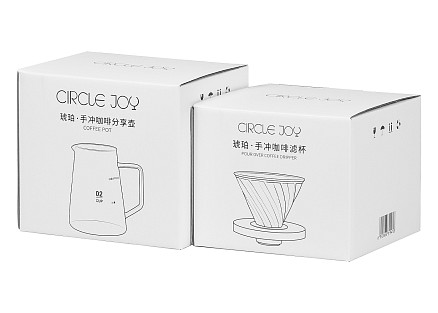 Стеклянный чайник с воронкой для кофе, Circle Joy