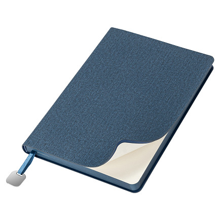 Ежедневник Flexy Cambric А5, темно-синий, недатированный, в гибкой обложке