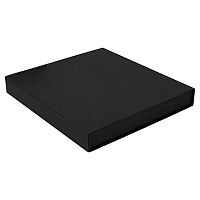 Подарочная коробка, размер 28,5х26,5х4 см, Solution Prestige с магнитным клапаном, черная, с черным ложементом