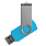 Флеш накопитель USB 2.0 Twister Сolor Mix 16GB, пластик Софт Тач/металл, голубой/серебристый_ГОЛУБОЙ 6
