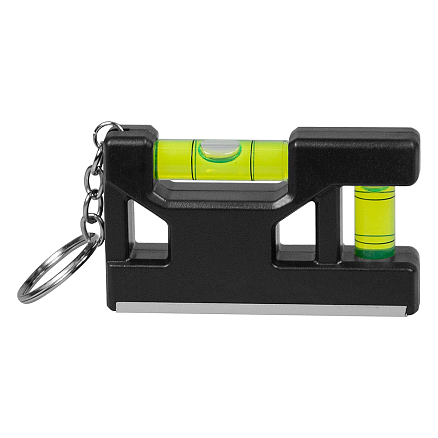 Брелок уровень Tools Pocket level, пластиковый, черный