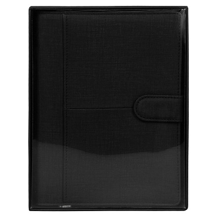 Ежедневник в суперобложке Country Business Canvas A5+, в подарочной коробке , черный, недатированный, с магнитным клапаном, в твердой обложке c поролоном