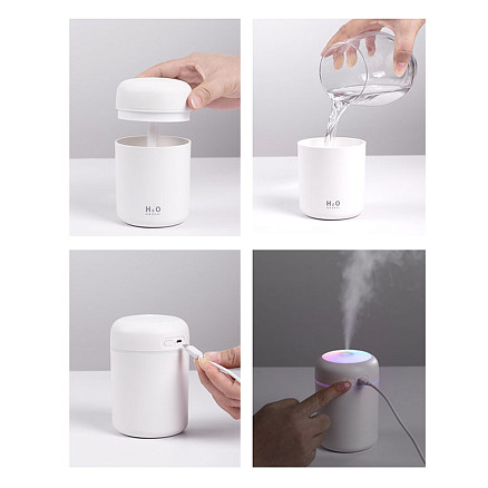 Светодиодный USB увлажнитель Aroma модель JS04 , белый