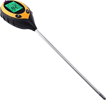 Измеритель параметров почвы (почвомер) 4в1, черный/желтый