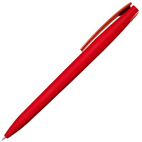 Ручка шариковая, пластик, софт тач, красный/красный, Zorro
