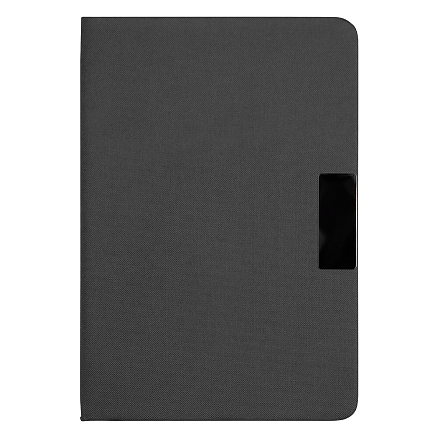 Блокнот А5 Hobard, в твердой обложке c резинкой в линейку, черный