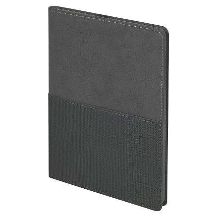 Ежедневник Flexy Smart Harbor Nuba Billy А5, темно-серый/темно-серый, недатированный, в гибкой обложке