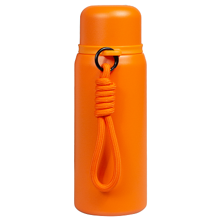 Термос вакуумный стальной La Vie Print Sample Lada с ремувкой  двухстеночный 500 мл матовый в подарочной упаковке, оранжевый