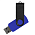 Флеш накопитель USB 2.0 Twister Сolor Mix 16GB, пластик Софт Тач/металл, синий/черный_синий 13
