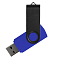Флеш накопитель USB 2.0 Twister Сolor Mix 16GB, пластик Софт Тач/металл, синий/черный small_img_1