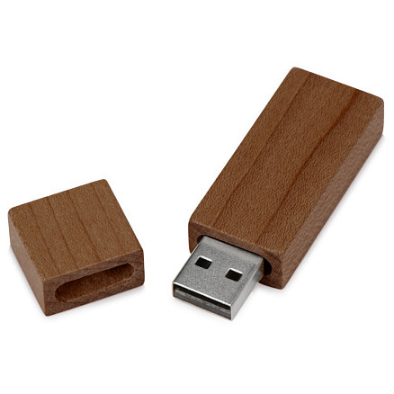 Флеш накопитель USB 2.0 Maple Square 32GB, клен, коричневый/коричневый