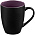 Кружка Bright Tulip, матовая, черная с фиолетовым_черный/фиолетовый