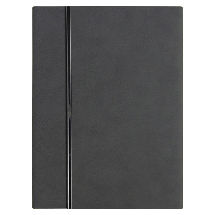 Ежедневник Alfa Bird line Nuba A5, темно-серый,  недатированный, в твердой обложке с магнитным клапаном и металлическим элементом
