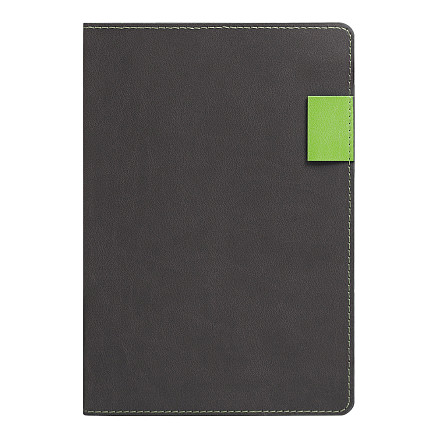 Ежедневник Flexy Freedom Latte Print Sample Евроопт А5, серый/салатовый, недатированный, в гибкой обложке