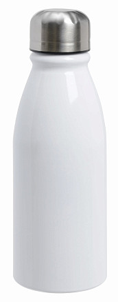 Алюминиевая бутылка для питья FANCY, серебристый, белый