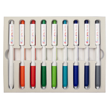 Набор шариковых ручек Print Sample №4  Alana  (9 штук) в футляре