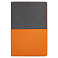 Ежедневник Flexy Smart Harbor Nuba Gemini А5, серый/оранжевый, недатированный, в гибкой обложке small_img_3