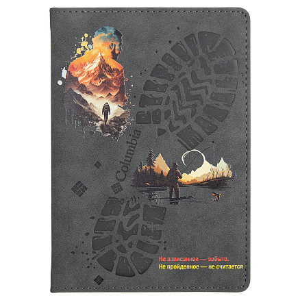 Ежедневник City Nuba Print Sample Columbia А5, недатированный, в твердой обложке с поролоном, темно-серый
