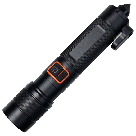 Фонарь Tools Jacob, алюминиевый, аккумуляторный, с зарядкой type-c, с молотком, черный