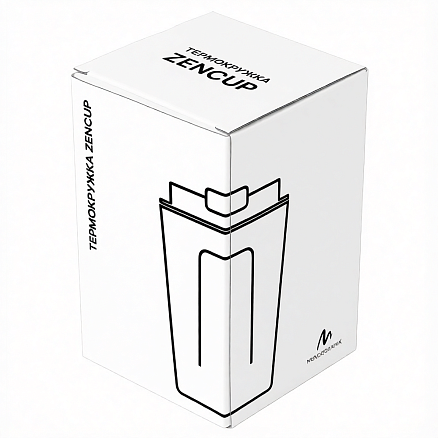 Термокружка Zencup вакуумная, стальная, 380 мл, белая