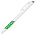 Ручка шариковая, пластиковая, белая/зеленая, Pixel_белый-зеленый
