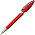 Ручка шариковая, автоматическая, пластиковая, прозрачная, металлическая, красная/серебристая, RODEO_красный