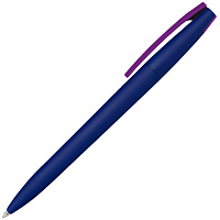 Ручка шариковая, пластиковая софт-тач, Zorro Color Mix, синяя/фиолетовая