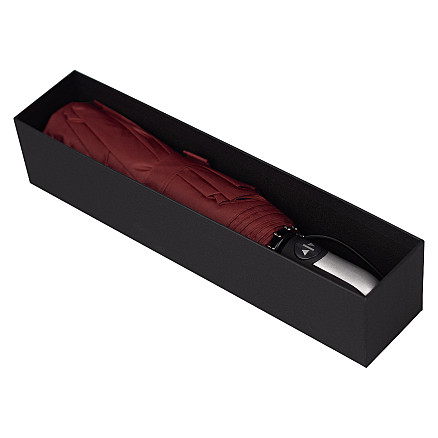 Зонт складной автоматический  Forest BERGEN, диаметр 116 см, 10 панелей, с UV защитой в подарочной коробке, бордовый