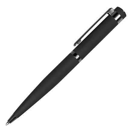 Ручка шариковая софт тач Attashe металлическая, черная/темно-серый