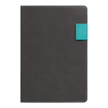 Ежедневник Flexy Freedom Latte А5, серый/бирюзовый, недатированный, в гибкой обложке