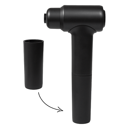 Перкуссионный массажер Relax Tone, вибрационный, для тела, со сменными насадками, черный