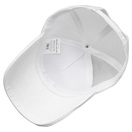 Кепка 5-панельная  Shefild  250 с сеткой, c белым сендвичем, белая