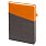 Ежедневник Smart Porta Nuba Latte А5, серый/оранжевый, недатированный, в твердой обложке_СЕРЫЙ/ОРАНЖЕВЫЙ