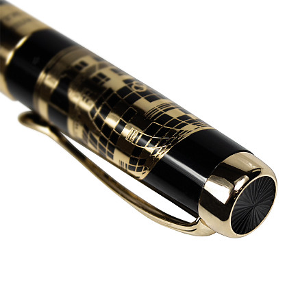 Ручка роллер металлическая, черная