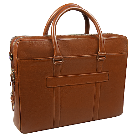 Портфель для ноутбука Vancouver Buffalino Leather из натуральной кожи, коричневый