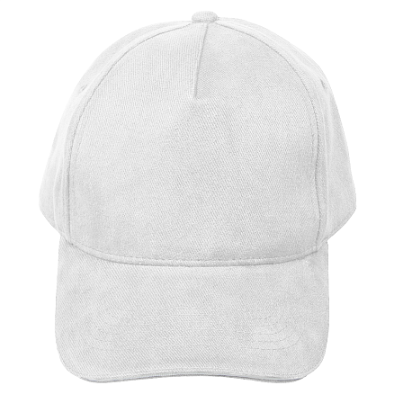 Кепка 5- панельная Salerno Heavy 350,  c белым сендвичем, белая
