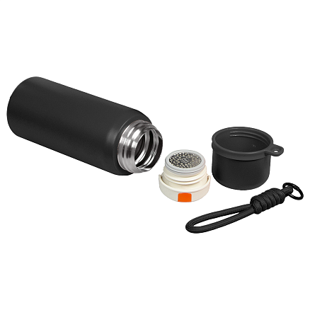 Термос вакуумный стальной La Vie с ремувкой  двухстеночный 500 мл матовый в подарочной упаковке, черный